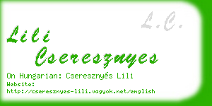 lili cseresznyes business card