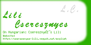 lili cseresznyes business card